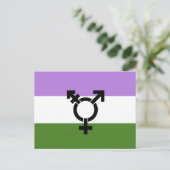 Genderqueer Pride Flag Postkarte (Stehend Vorderseite)