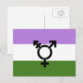 Genderqueer Pride Flag Postkarte (Vorne/Hinten)