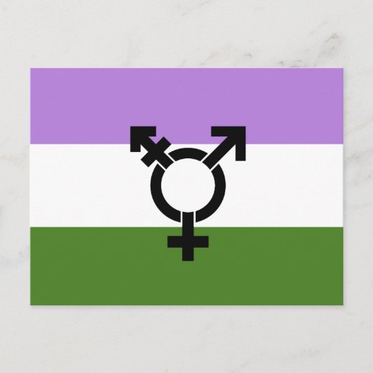 Genderqueer Pride Flag Postkarte (Vorderseite)