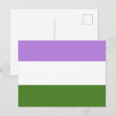 Genderqueer Pride Flag Postkarte (Vorne/Hinten)