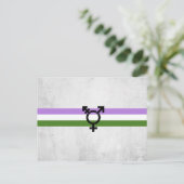 Genderqueer Pride Flag Postkarte (Stehend Vorderseite)