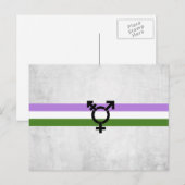 Genderqueer Pride Flag Postkarte (Vorne/Hinten)