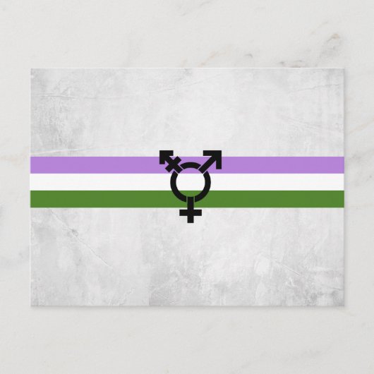 Genderqueer Pride Flag Postkarte (Vorderseite)