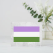 Genderqueer Pride Flag Postkarte (Stehend Vorderseite)