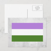 Genderqueer Pride Flag Postkarte (Vorne/Hinten)