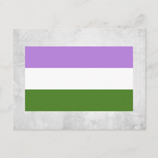 Genderqueer Pride Flag Postkarte (Vorderseite)