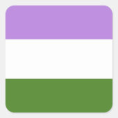 Genderqueer Pride Flag  Quadratischer Aufkleber (Vorderseite)