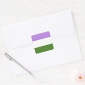 Genderqueer Pride Flag  Quadratischer Aufkleber (Umschlag)