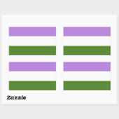 Genderqueer Pride Flag Rechteckiger Aufkleber (Blatt)