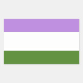 Genderqueer Pride Flag Rechteckiger Aufkleber (Vorderseite)