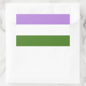 Genderqueer Pride Flag Rechteckiger Aufkleber (Tasche)