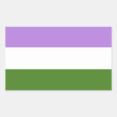 Genderqueer Pride Flag Rechteckiger Aufkleber (Vorderseite)