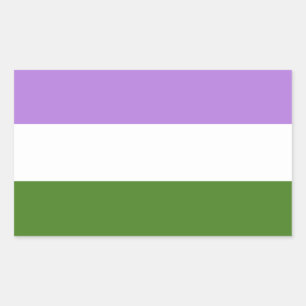 Genderqueer Pride Flag Rechteckiger Aufkleber