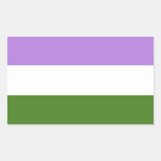 Genderqueer Pride Flag Rechteckiger Aufkleber (Vorderseite)