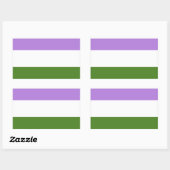 Genderqueer Pride Flag Rechteckiger Aufkleber (Blatt)