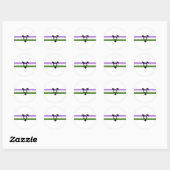 Genderqueer Pride Flag Runder Aufkleber (Blatt)