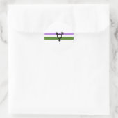 Genderqueer Pride Flag Runder Aufkleber (Tasche)