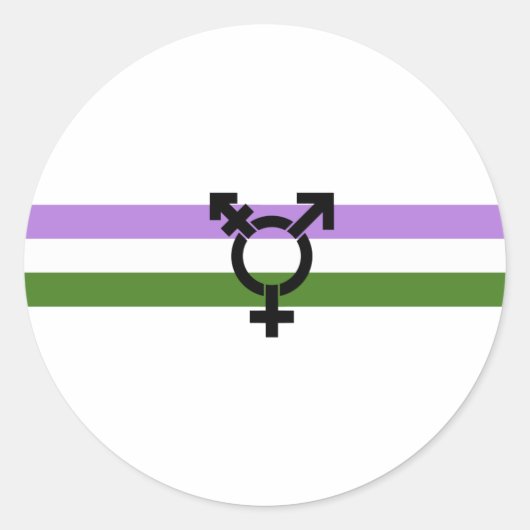 Genderqueer Pride Flag Runder Aufkleber (Vorderseite)