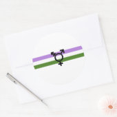 Genderqueer Pride Flag Runder Aufkleber (Umschlag)