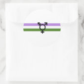 Genderqueer Pride Flag Runder Aufkleber (Tasche)