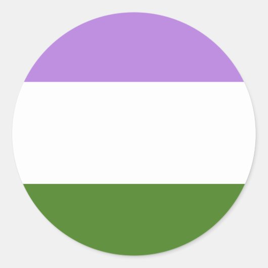 Genderqueer Pride Flag Runder Aufkleber (Vorderseite)