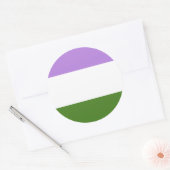 Genderqueer Pride Flag Runder Aufkleber (Umschlag)