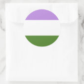 Genderqueer Pride Flag Runder Aufkleber (Tasche)