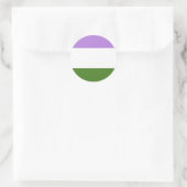 Genderqueer Pride Flag Runder Aufkleber (Tasche)
