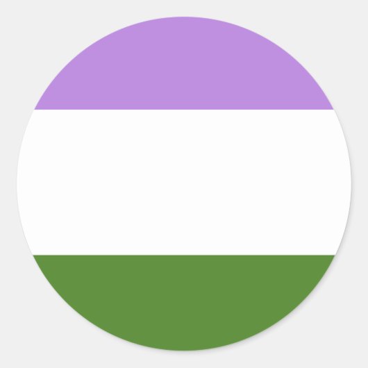 Genderqueer Pride Flag Runder Aufkleber (Vorderseite)