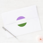 Genderqueer Pride Flag Runder Aufkleber (Umschlag)