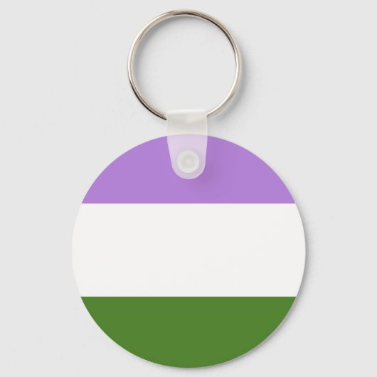 Genderqueer Pride Flag Schlüsselanhänger (Vorderseite)