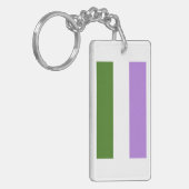 Genderqueer Pride Flag Schlüsselanhänger (Vorderseite links)