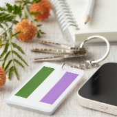 Genderqueer Pride Flag Schlüsselanhänger (Vorderseite rechts)