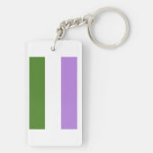 Genderqueer Pride Flag Schlüsselanhänger (Rückseite)