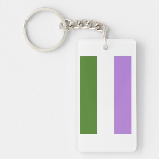 Genderqueer Pride Flag Schlüsselanhänger (Vorderseite)