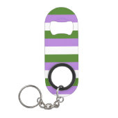 Genderqueer Pride Flag Schlüsselbund Flaschenöffner (Vorderseite)