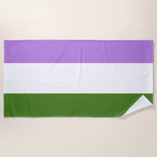 Genderqueer Pride Flag Strandtuch (Vorderseite)