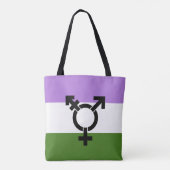 Genderqueer Pride Flag Tasche (Rückseite)