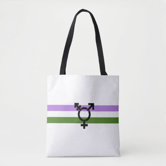 Genderqueer Pride Flag Tasche (Vorderseite)