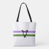 Genderqueer Pride Flag Tasche (Rückseite)