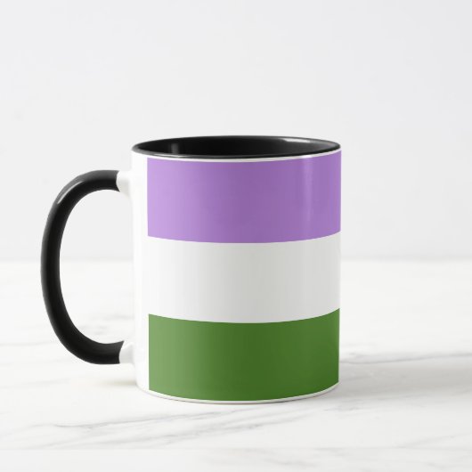 Genderqueer Pride Flag Tasse (Links)