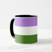 Genderqueer Pride Flag Tasse (Vorderseite Links)