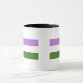 Genderqueer Pride Flag Tasse (Zentrum)