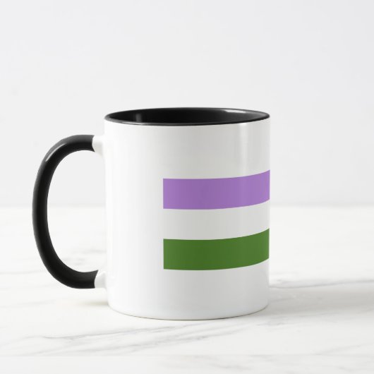 Genderqueer Pride Flag Tasse (Links)