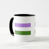 Genderqueer Pride Flag Tasse (Vorderseite Links)