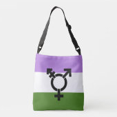 Genderqueer Pride Flag Tragetaschen Mit Langen Trägern (Rückseite)
