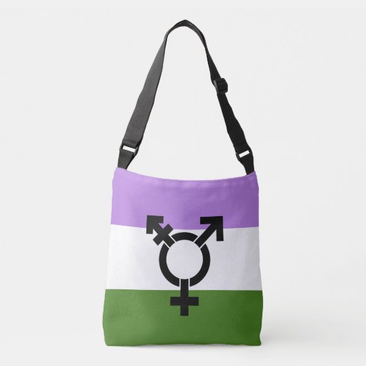 Genderqueer Pride Flag Tragetaschen Mit Langen Trägern (Vorderseite)