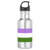 Genderqueer Pride Flag Trinkflasche (Vorderseite)