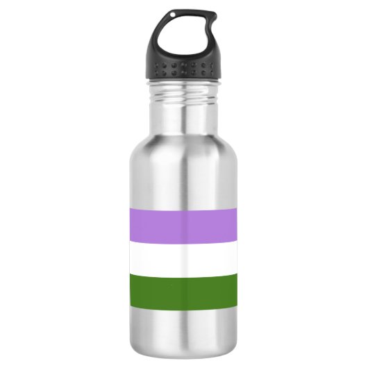 Genderqueer Pride Flag Trinkflasche (Vorderseite)