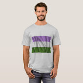 GENDERQUEER PRIDE FLAG - Wavy T-Shirt (Vorne ganz)